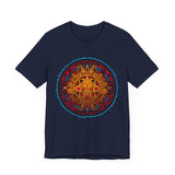Neon Aztec Calendar Unisex T-Shirt