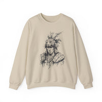 Jaguar Warrior Ink Portrait Unisex Sweatshirt