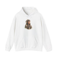 Inca Warrior Woman with Feathered Headdress Watercolor Unisex Hoodie