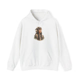 Inca Warrior Woman with Feathered Headdress Watercolor Unisex Hoodie
