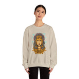 Golden Aztec Warrior Queen Illustration Unisex Sweatshirt