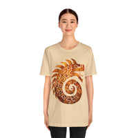 Spiral Quetzalcoatl Feathered Serpent Glyph Style Unisex T-Shirt