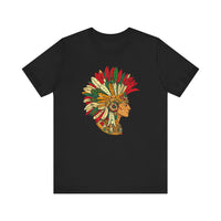 Aztec Warrior Head Illustration Unisex T-Shirt