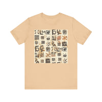 Mayan Petroglyph Stamped Texture Unisex T-Shirt