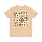 Mayan Petroglyph Stamped Texture Unisex T-Shirt
