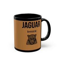 Aztec Jaguar Warrior Emblem Black Mug