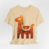 Minimalist Inca Llama Sandstone Petroglyph Unisex T-Shirt