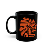 PreColumbian Aztec Head Icon Black Mug