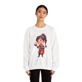 Chibi Inca Girl with Baby Condor Unisex Sweatshirt
