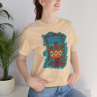 Glitter Serape Cactus on Leopard Burst Illustration Unisex T-Shirt