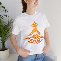 Tribal Volcano Spiral Smoke Glyph Style Unisex T-Shirt