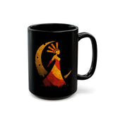 Mama Killa Inca Moon Goddess Glyph Style Black Mug