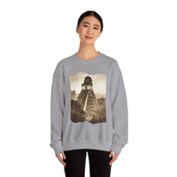 Vintage Tikal Jungle Temple Sepia Print Unisex Sweatshirt