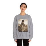 Vintage Tikal Jungle Temple Sepia Print Unisex Sweatshirt