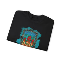 Glitter Serape Cactus on Leopard Burst Illustration Unisex Sweatshirt