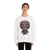 Tribal Glow Chibi Aztec Skull Unisex Sweatshirt