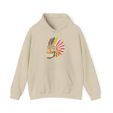 Aztec Feathered Skull Fiesta Illustration Unisex Hoodie