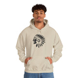 Tribal Warrior Headdress Emblem Illustration Unisex Hoodie