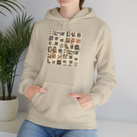 Mayan Petroglyph Stamped Texture Unisex Hoodie