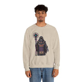 Cyber Temple Techno Priest Pixel Art Unisex Sweatshirt