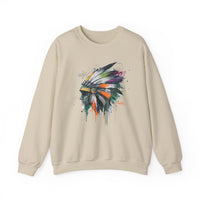 Urban Feather Headdress Graffiti Unisex Sweatshirt
