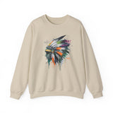 Urban Feather Headdress Graffiti Unisex Sweatshirt