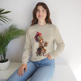 Chibi Inca Empress on Llama Unisex Sweatshirt