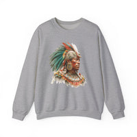 Maya Elder Warrior Watercolor Portrait Unisex Sweatshirt