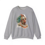 Maya Elder Warrior Watercolor Portrait Unisex Sweatshirt