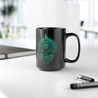 Quetzalcoatl Feathered Serpent God Dark Portrait Black Mug