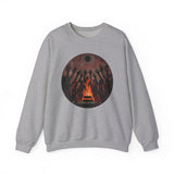 Sacred Fire Tribal Ceremony Glyph Style Unisex Sweatshirt