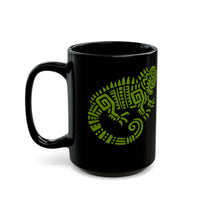 Mayan Aztec Totem Symbol of Iguana Black Mug