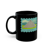 Stamp Chichén Itzá Mexico Black Mug