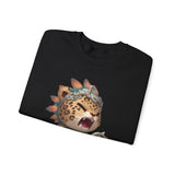 Fierce Chibi Jaguar Warrior Mayan Style Unisex Sweatshirt