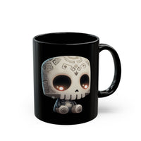Adorable Tribal Aztec Skull Glow Black Mug