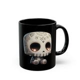 Adorable Tribal Aztec Skull Glow Black Mug