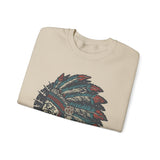 Vintage Native American Headdress Graphic Unisex Sweatshirt