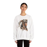 Aztec Jaguar Warrior Woman Watercolor Unisex Sweatshirt