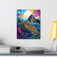 Machu Picchu Psychedelic Stone City Canvas