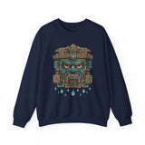 Tlaloc Rain God Stone Face Glyph Unisex Sweatshirt