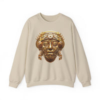 Aztec Golden Solar Deity Mask Unisex Sweatshirt