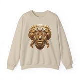 Aztec Golden Solar Deity Mask Unisex Sweatshirt