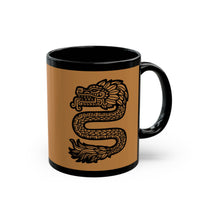 Dragon Aztec Illustration Black Mug