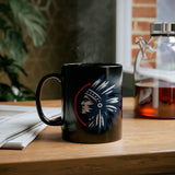 Tribal Visionary Chief Emblem Illustration Black Mug