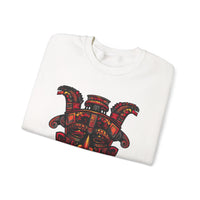 Aztec Fire Warrior Mask Unisex Sweatshirt