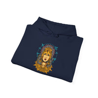 Golden Aztec Warrior Queen Illustration Unisex Hoodie
