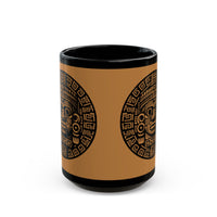 Aztec Totem Mesoamerican Art Illustration Black Mug