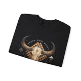 Western Longhorn Cosmic Totem Illustration Unisex Sweatshirt