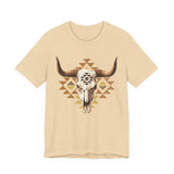 Tribal Bull Skull Earth Symbol Illustration Unisex T-Shirt