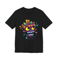 Cyber Aztec Skull Cartoon Style Unisex T-Shirt